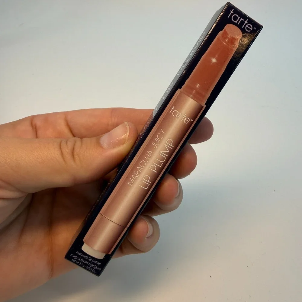 Tarte Maracuja Juicy Lip Plump Peachy‎ Beige Shimmer Gloss Full Size New In Box